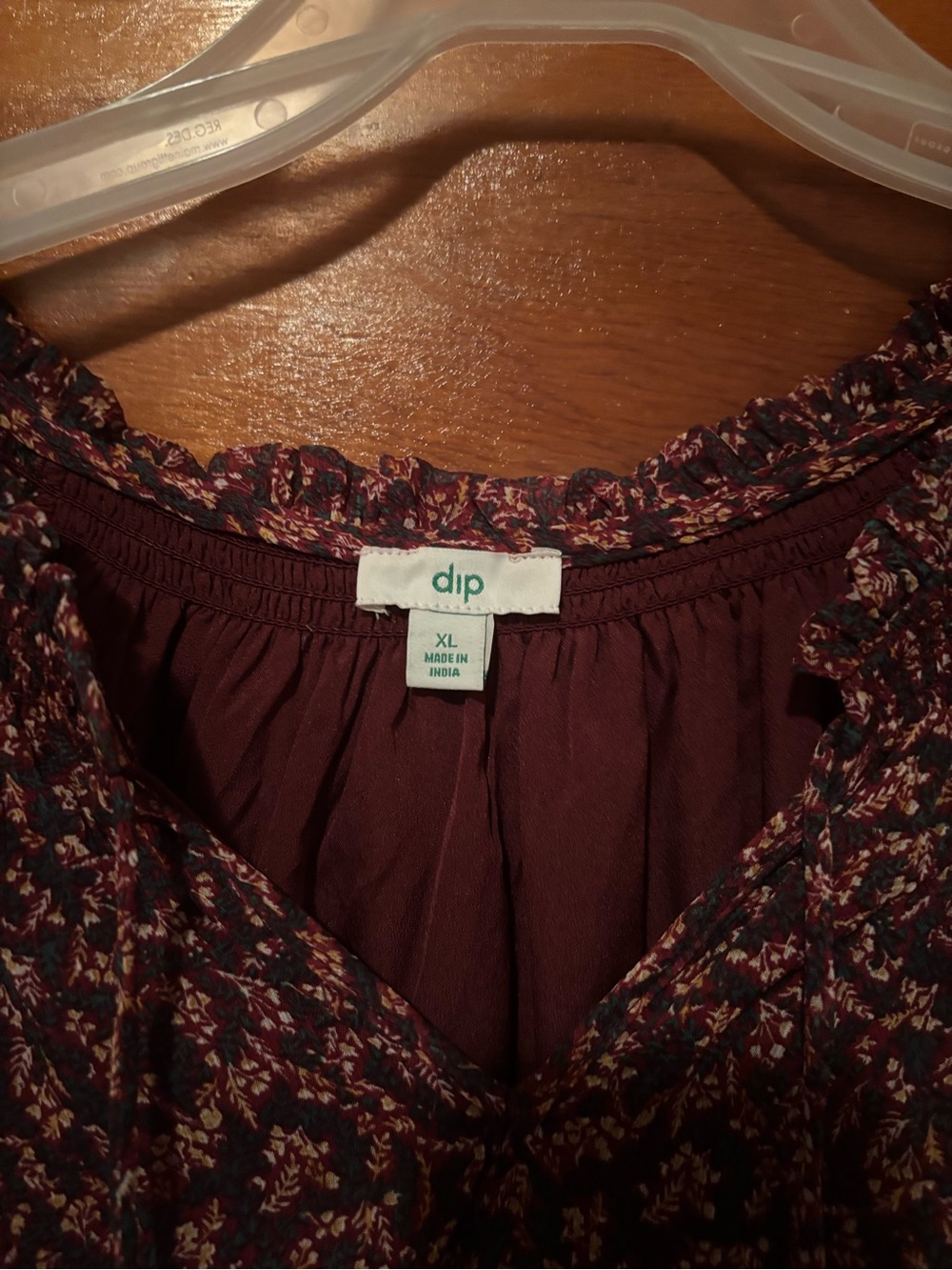 Dip Brand Burgundy/Maroon Floral Dress - Picture 4 of 6